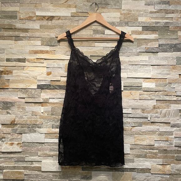 Victoria's Secret S Lace Chemise | Black Floral Mesh Lingerie NWT Slip Camisole - Picture 5 of 8